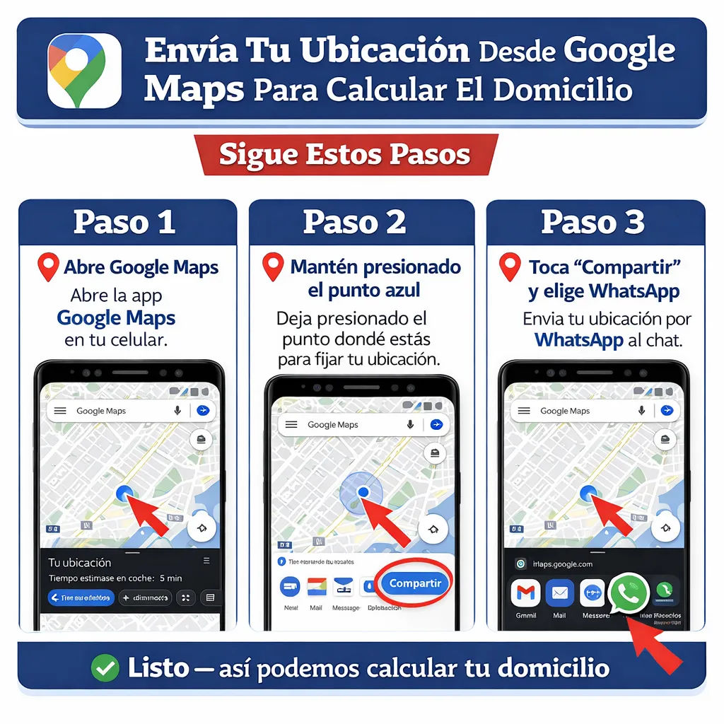 Compartir ubicación en Google Maps