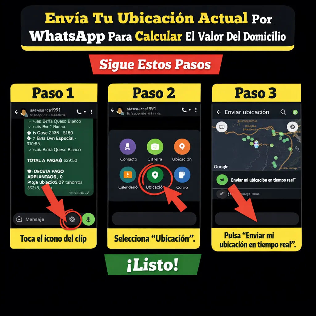 Compartir ubicación en WhatsApp